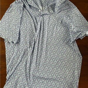 Rhoback Lavender Print Performance Polo, size XL